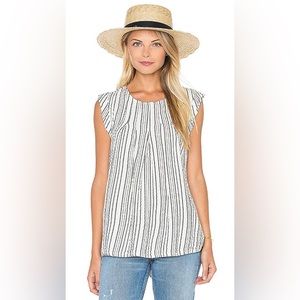 Michael Stars Seersucker Cap Sleeve Top